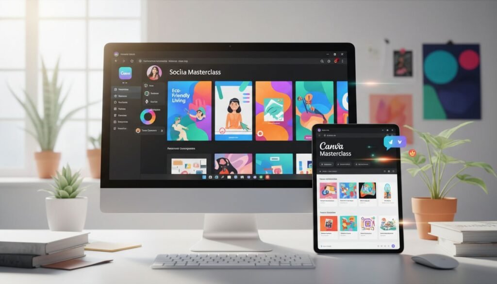 Featured image for دليل شامل لكورس كانفا ماستر كلاس لتصميم احترافي بسهولة