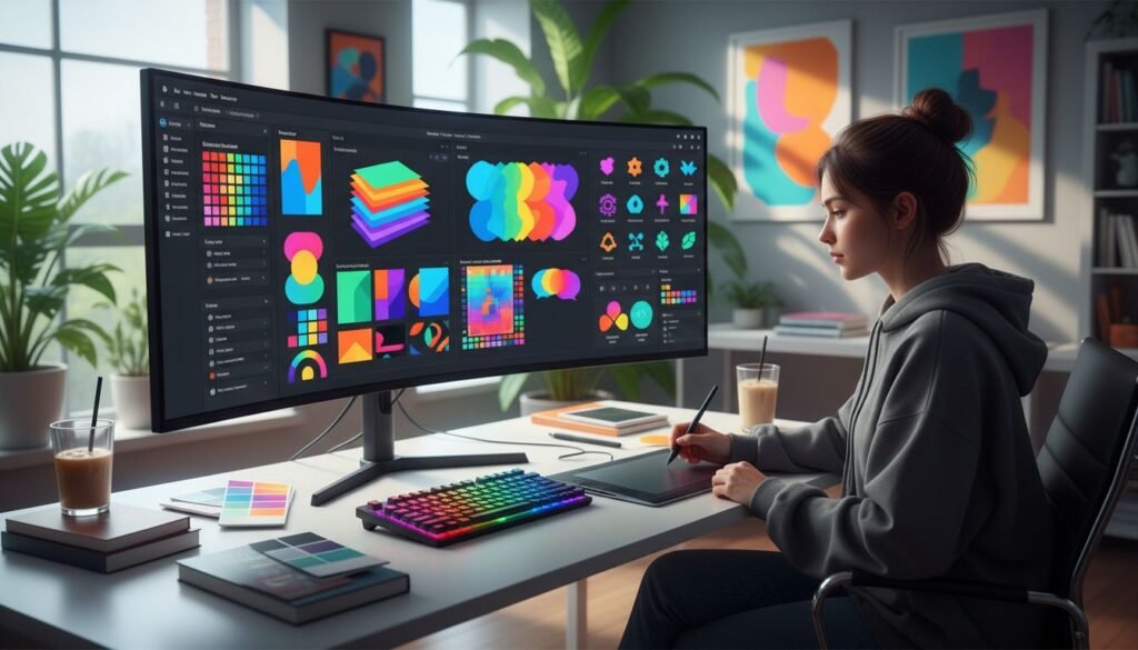 Featured image for دورة التصميم الجرافيكي: دليلك الشامل لتعلم فنون التصميم الاحترافية